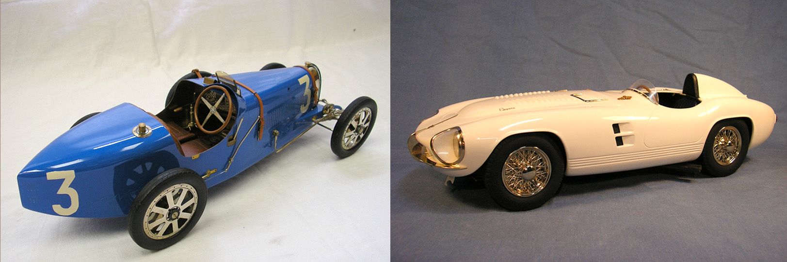 Bugatti 35 (izda.) y Pegaso Z102 Spyder Pedralbes (dcha.).