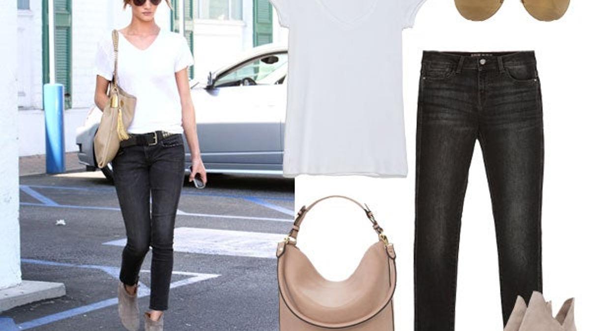 Copia el look de Rosie Huntington en clave 'low cost'.