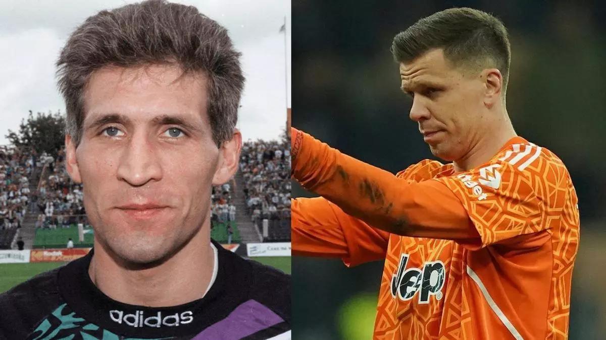 Maciaj Szczęsny, junto a su hijo Wojciech Szczesny.