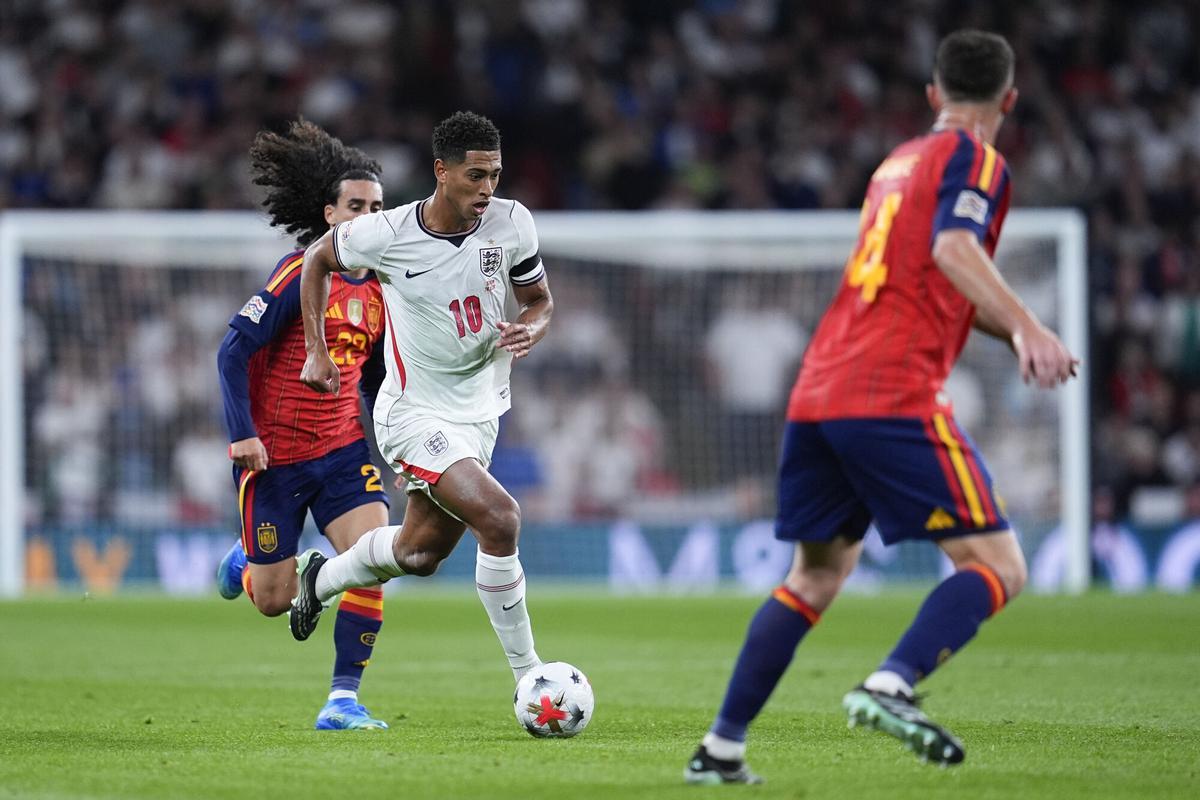 Inglaterra - España en el estadio de Wembley.