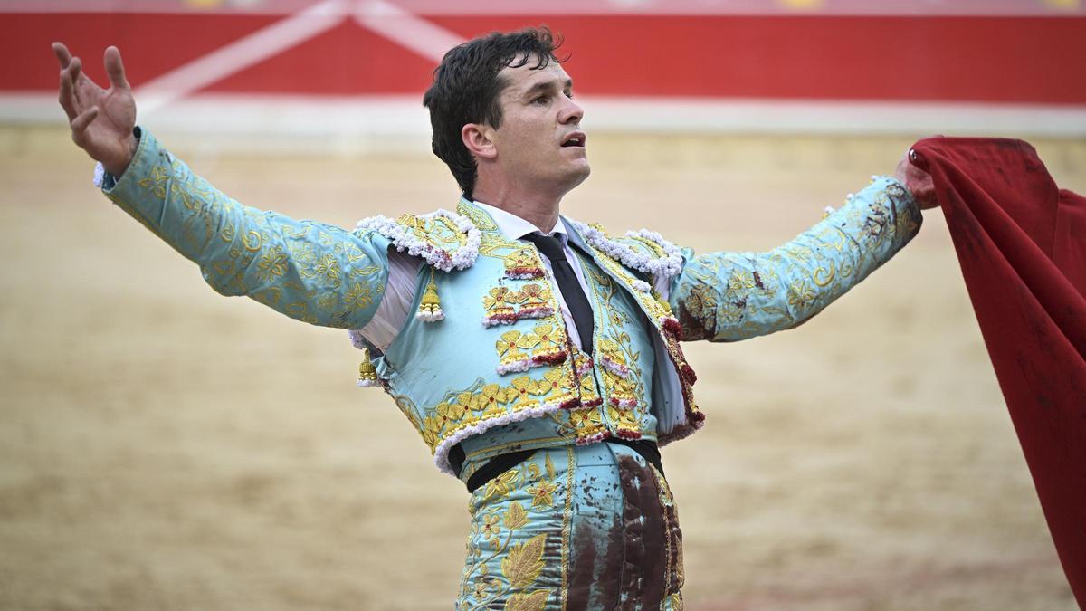 Daniel Luque, en un momento de su temporada en la Feria del Toro de Pamplona