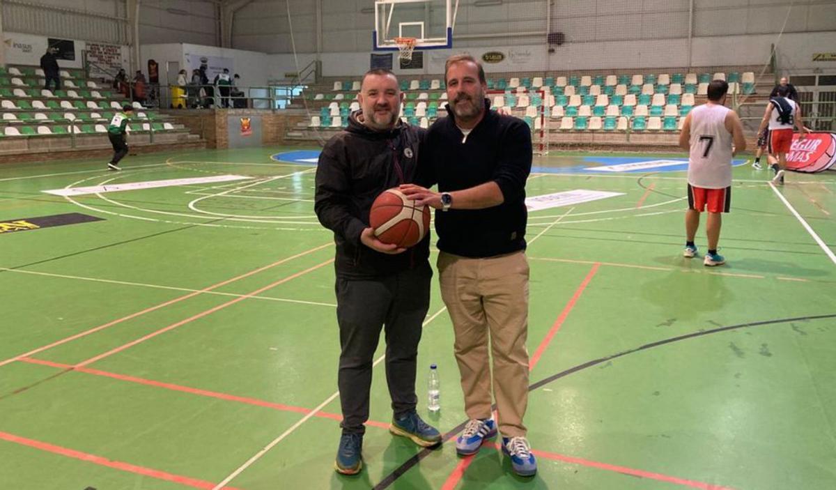Ramón Barcala y Nacho Renda posan antes del encuentro.