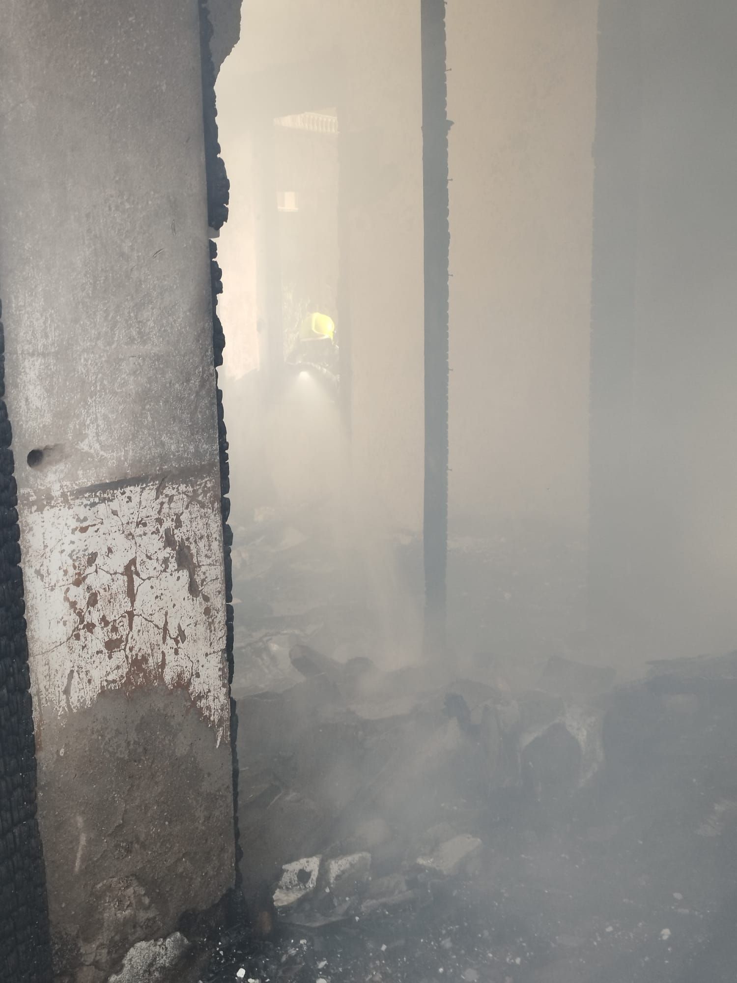 Incendio en una vivienda abandonada en Guía