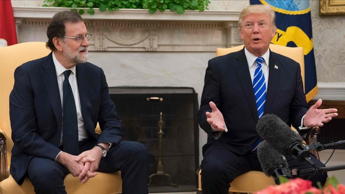 Mariano Rajoy y Donald Trump, en la Casa Blanca