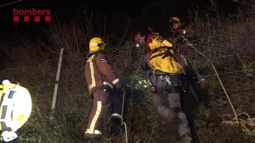 Tasques de rescat en l'accident mortal de Montserrat