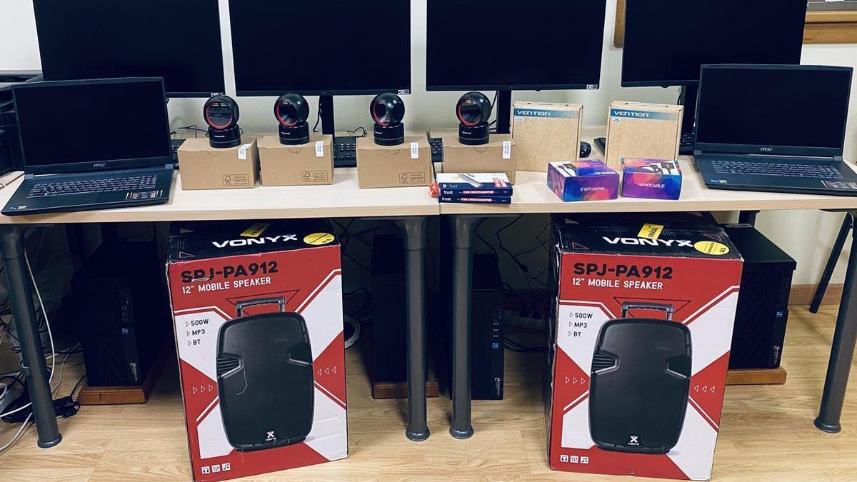 Una parte de los equipos.