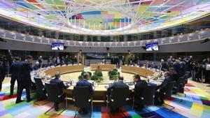 Los líderes de la Unión Europea (UE), reunidos durante el segundo día de la cumbre de primavera celebrada el pasado mes de marzo en Bruselas.