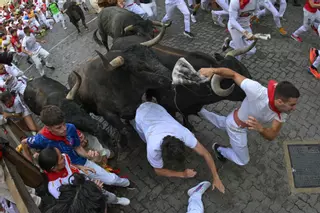 El octavo encierro de los Sanfermines 2025, en imágenes