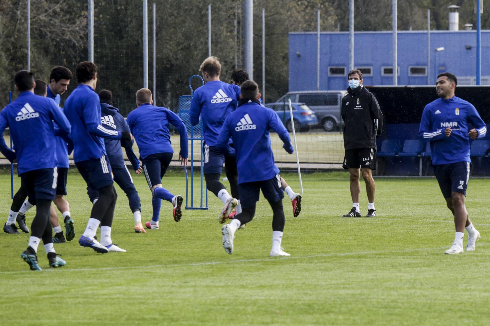 Entrenamiento del Oviedo en El Requexón