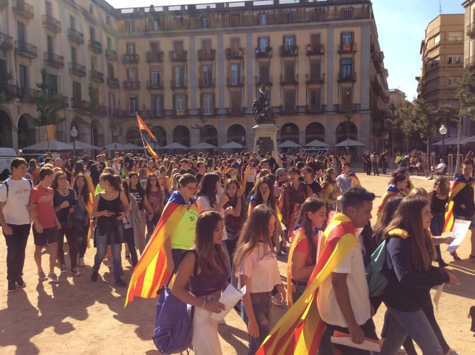 Manifestació estudiantil a Girona