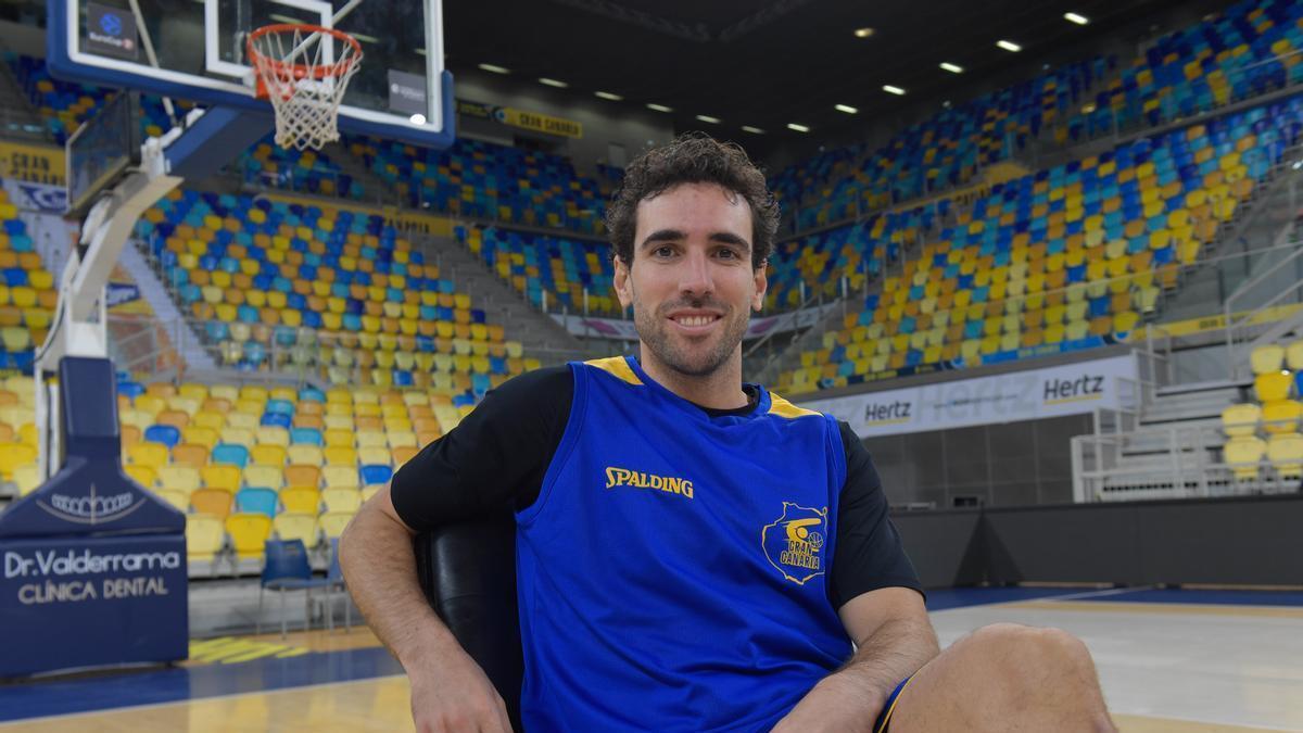 Ferran Bassas, base del Gran Canaria, instantes antes de la entrevista realizada.