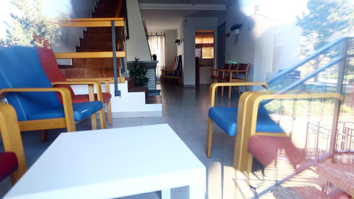 Una de las zonas interiores de la residencia, ya vacía.