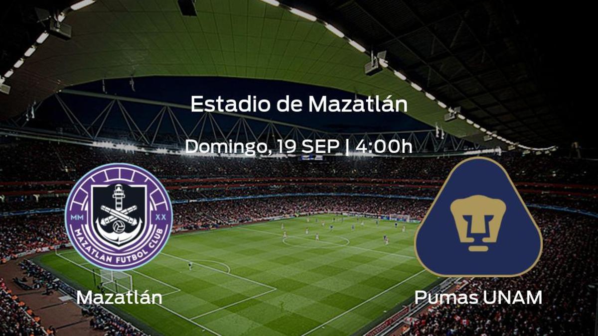 Previa del partido: el Mazatlán recibe al Pumas UNAM en la novena jornada