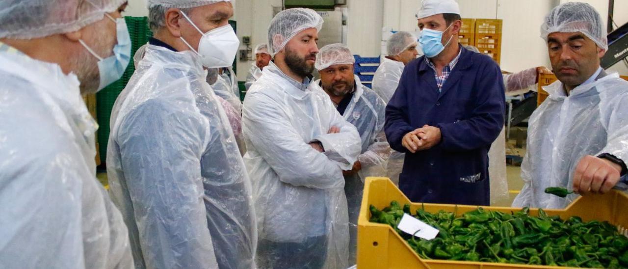 Luis López visitó ayer las dependencias de la cooperativa Horsal de Cambados.