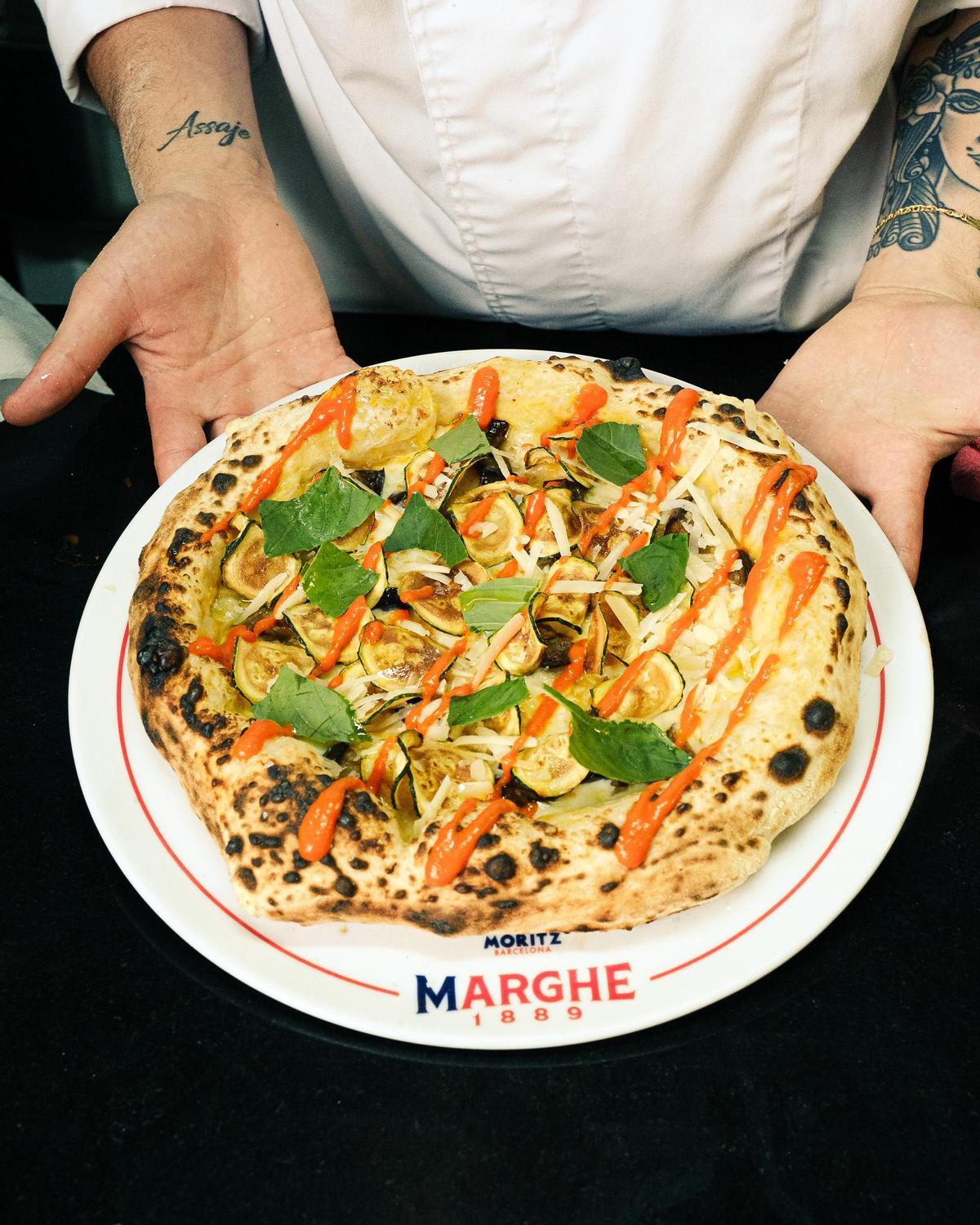 La pizza Ortolana de la Marghe 1889.