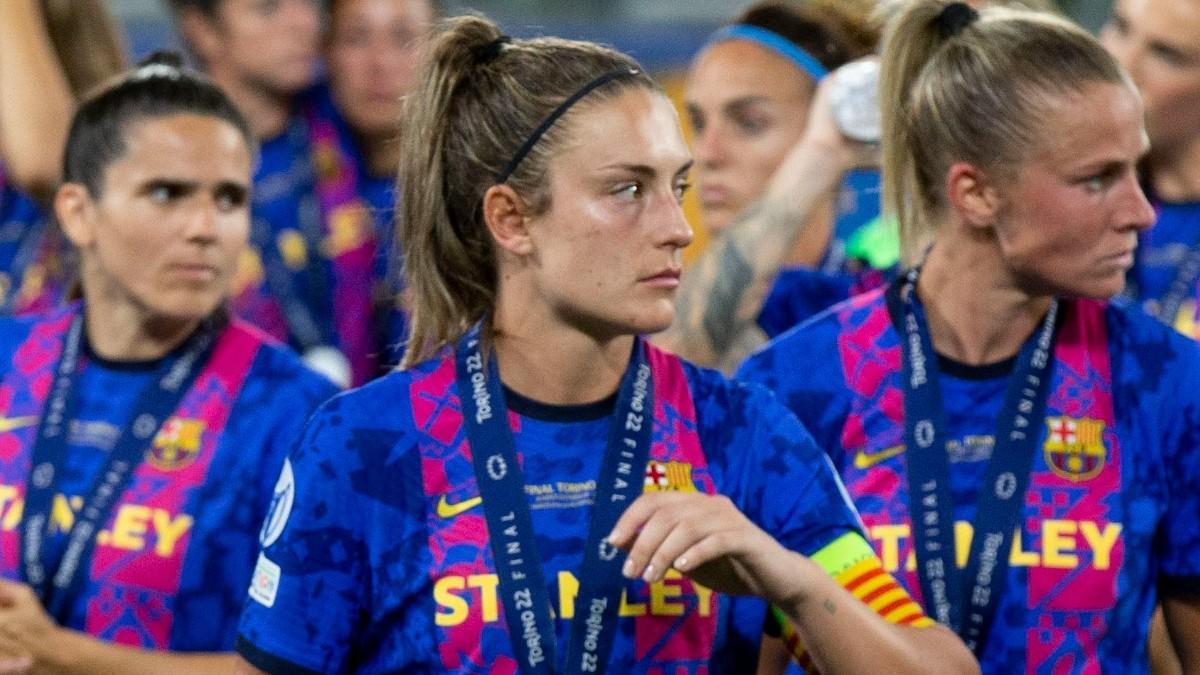 Alexia, abatida tras la derrota en la final de Turín ante el Olympique de Lyon.