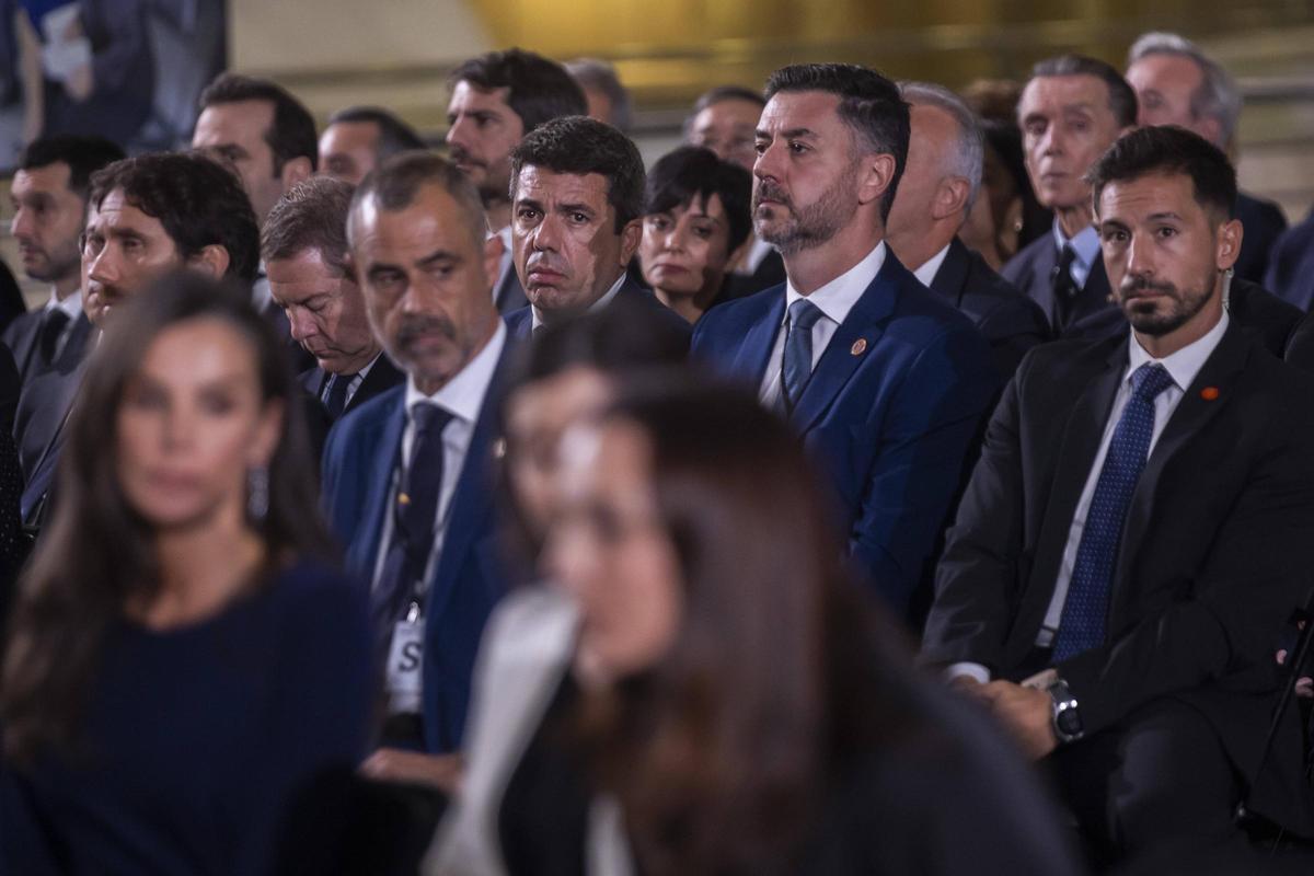 Carlos Mazón during the state funeral