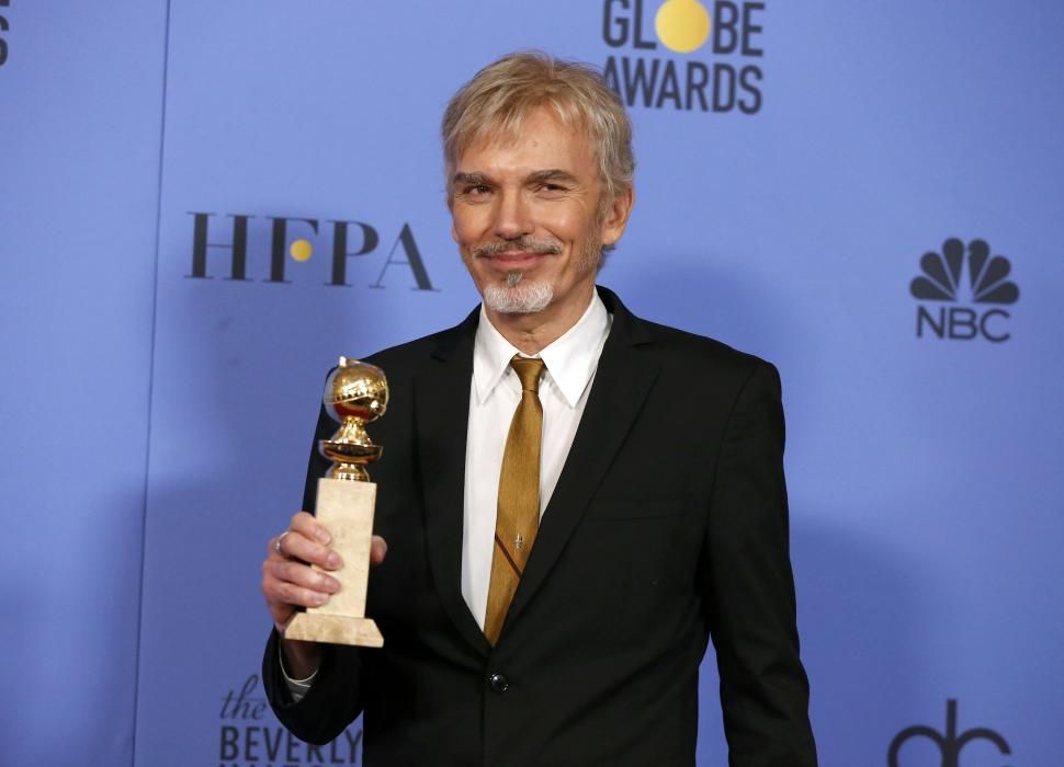 Billy Bob Thronton holds his award during the ...