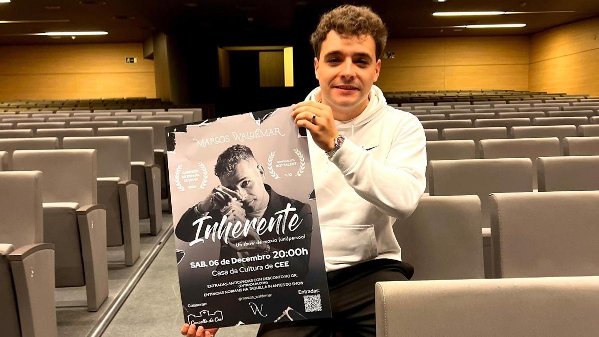 Marcos Waldemar presenta 'Inherente' o sábado no auditorio de Cee.