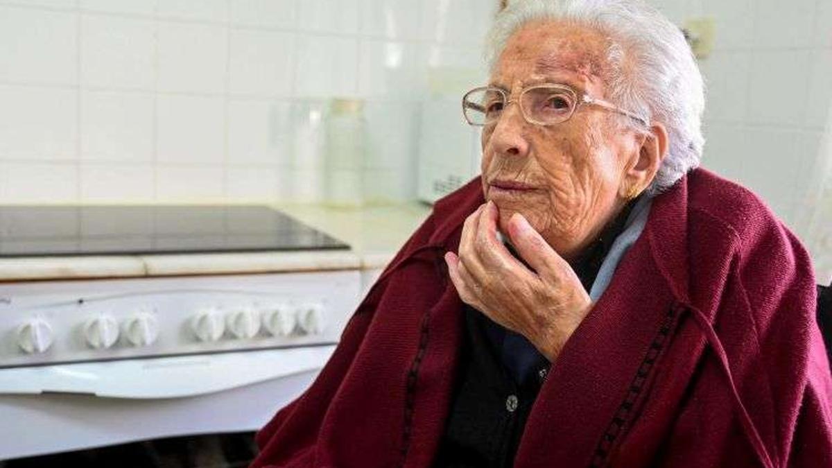 Teresa Fernández Casado, la mujer más longeva de España, con 112 años.