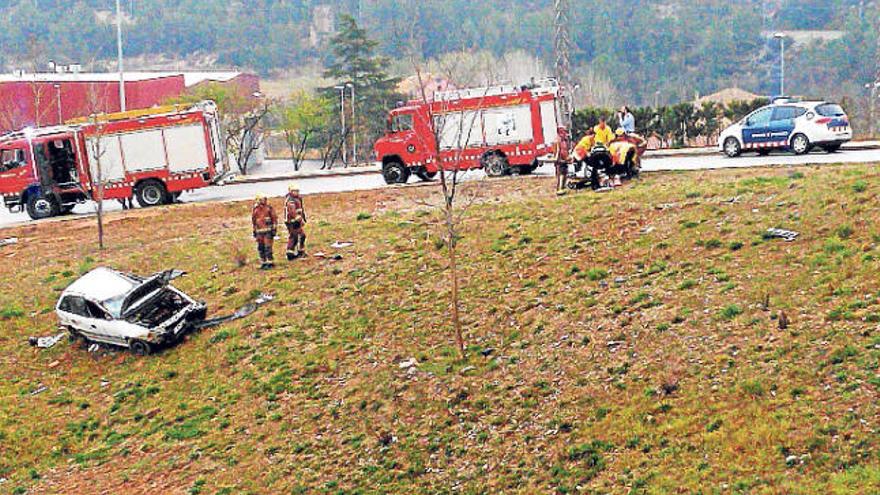 Un segon accident, sense ferits greus, a la C-55