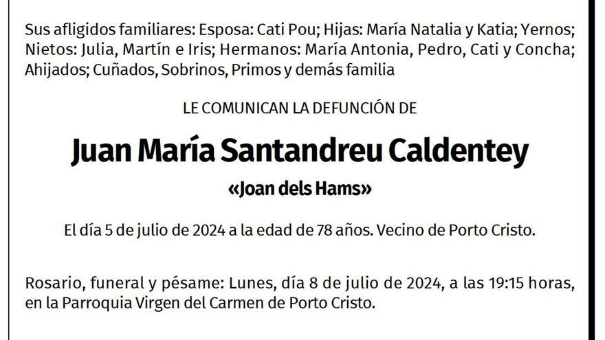 Juan María Santandreu Caldentey