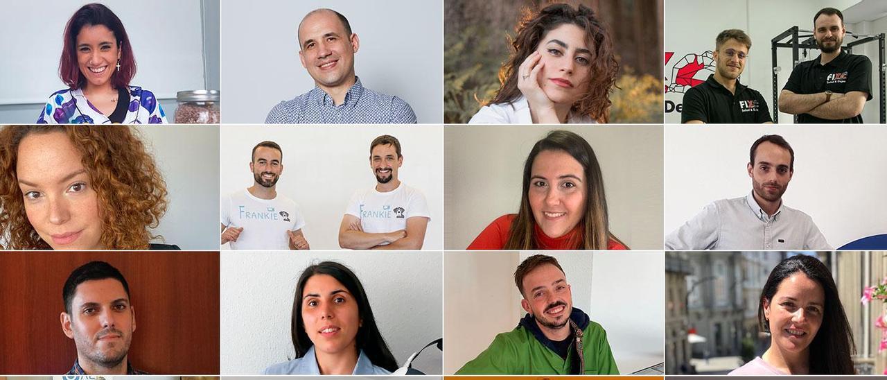 Los 16 jóvenes empresarios reconocidos en la gala anual que se celebra en Baiona