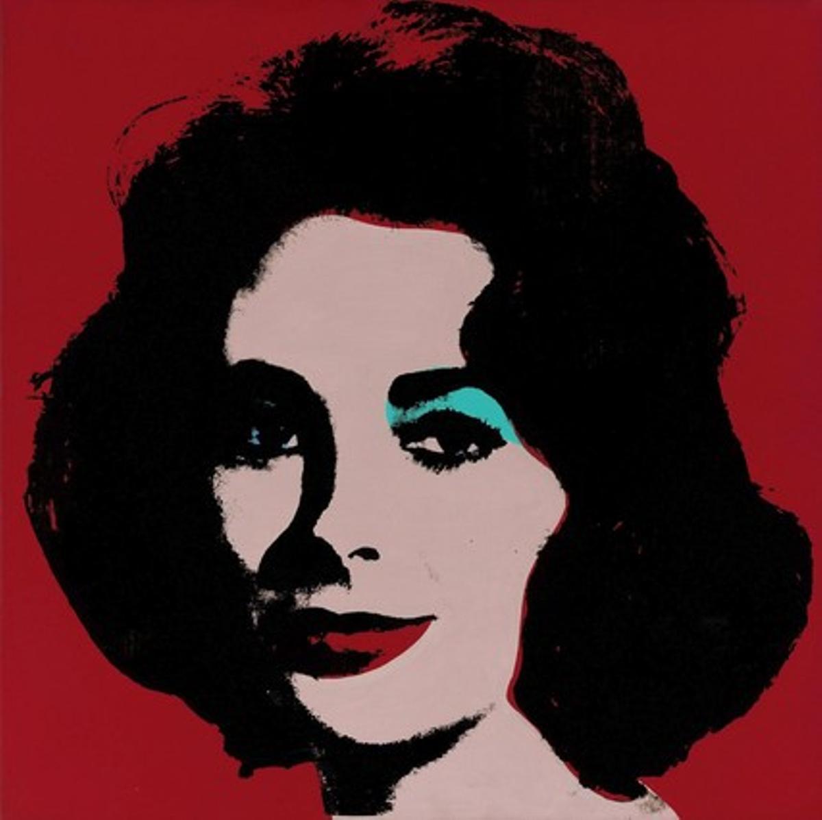 Retrat de Liz Taylor, ’Liz #5’, per Andy Warhol.