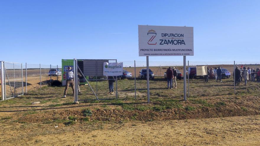 Terrenos para la biorrefinería de Barcial de Barco que finalmente quedarán en propiedad de la Diputación.