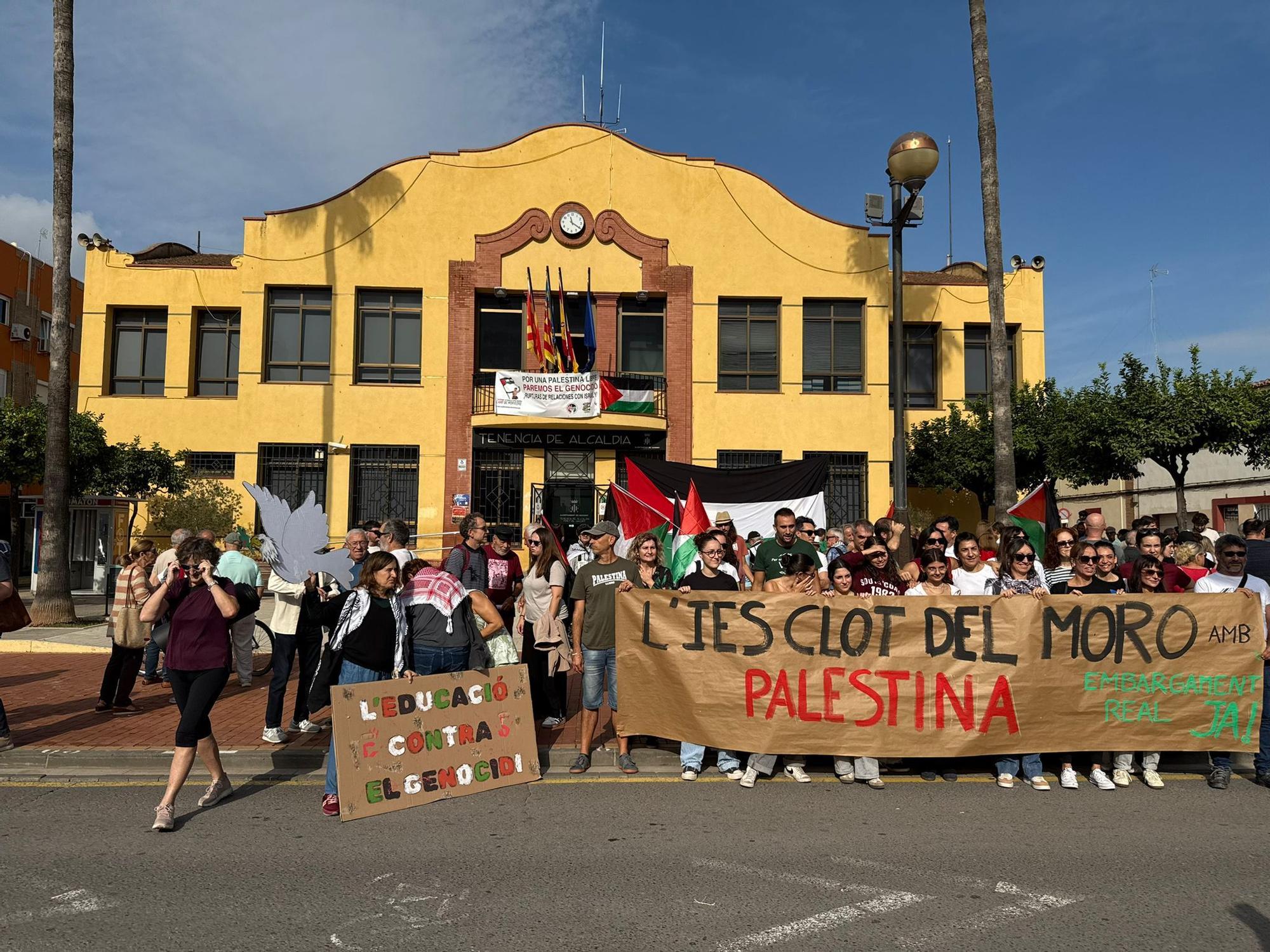 Concentración por Palestina en el Port de Sagunt