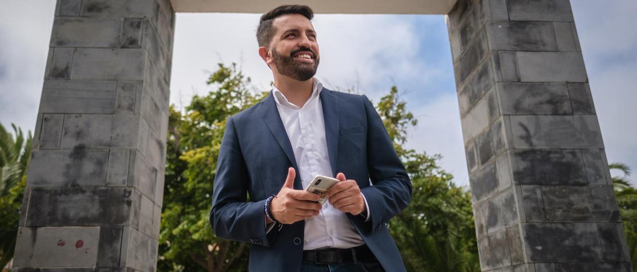 Jonathan Domínguez, en la plaza de La Verdellada, en una imagen de archivo.