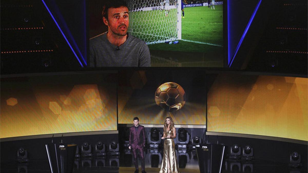 Luis Enrique participó en el vídeo de presentación de Leo Messi