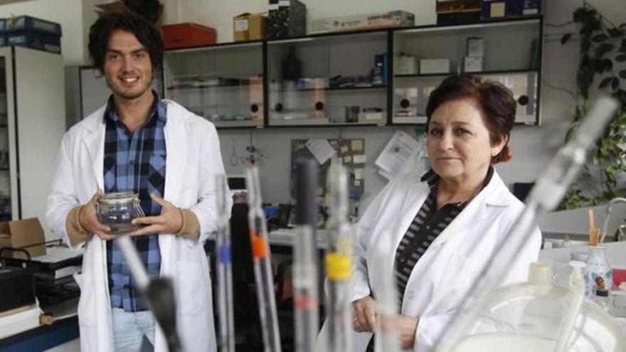 Andrés Arias y Nuria Anadón, en un laboratorio del departamento de Biología de Organismos y Sistemas de la Universidad de Oviedo. | luisma murias