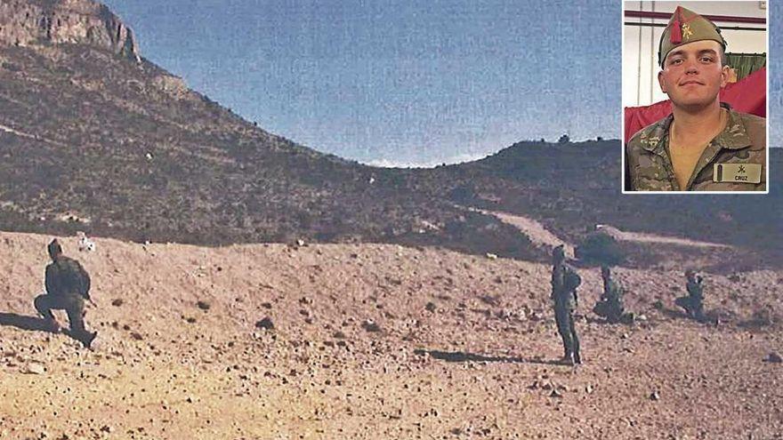 Imagen de la reconstrucción de los hechos realizada por la Guardia Civil en el campo de maniobras de Agost, en Alicante.