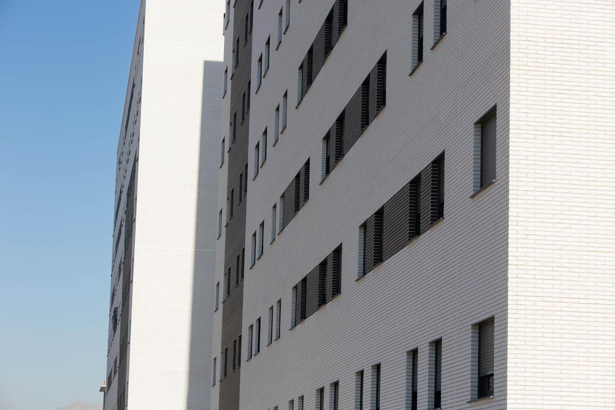 Detalle del residencial de vivienda protegida Les Naus