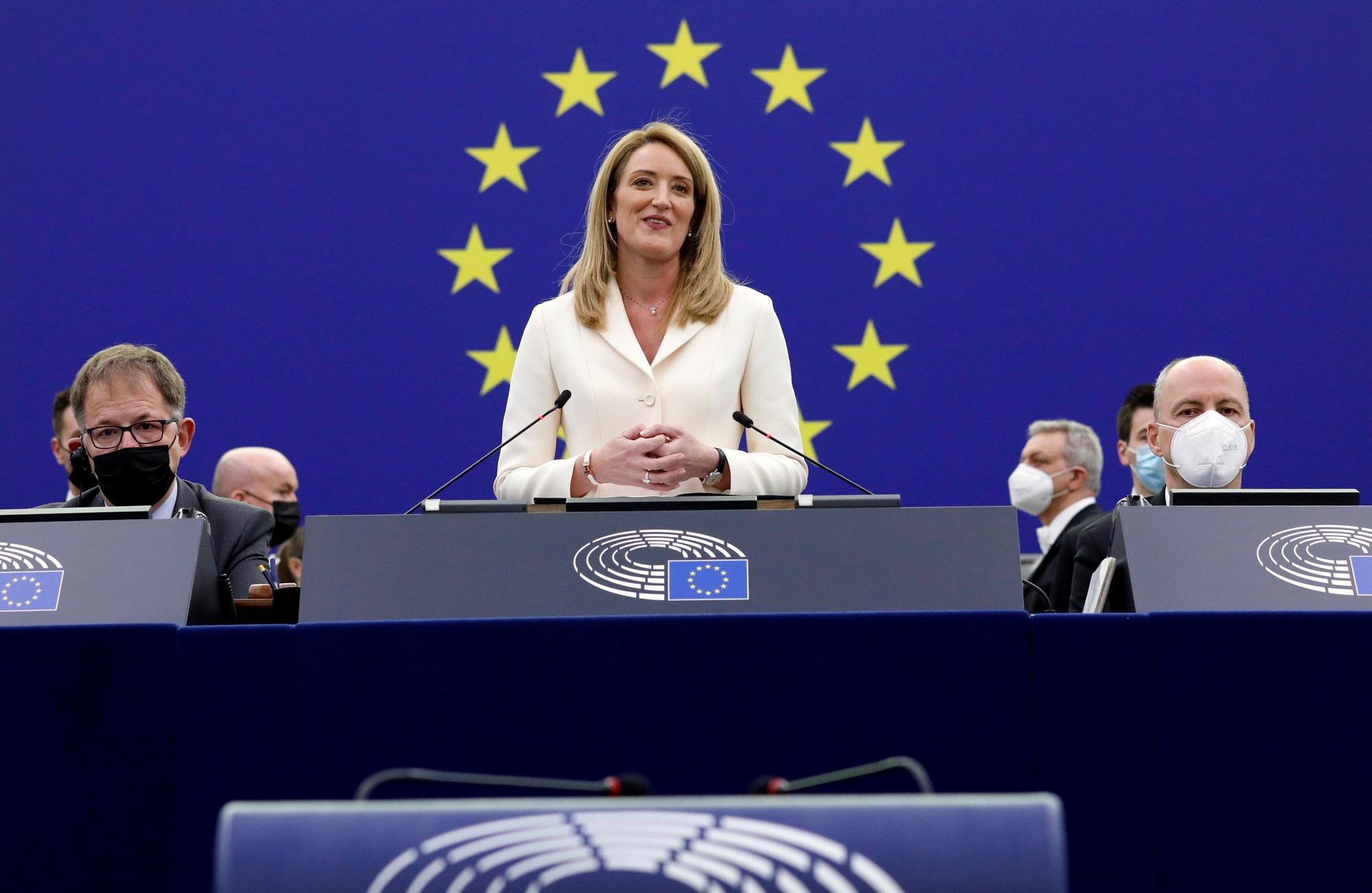 Roberta Metsola, presidenta del Parlamento Europeo.