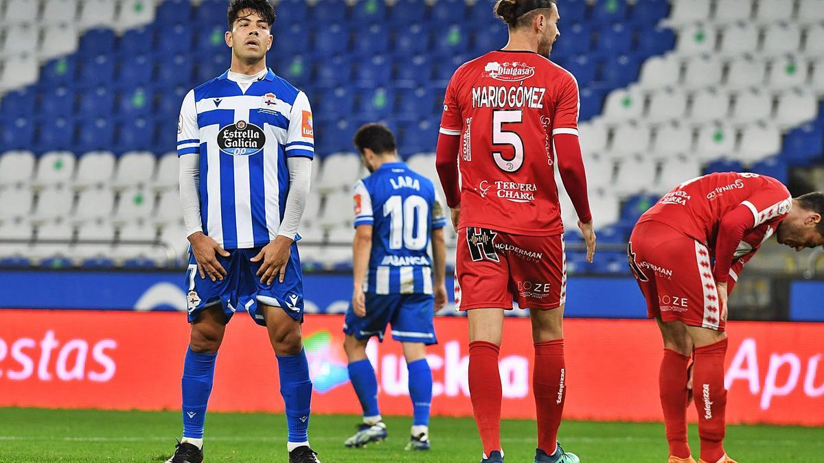 Miku, en el partido de la semana pasada contra Unionistas en Riazor. |  // CARLOS PARDELLAS