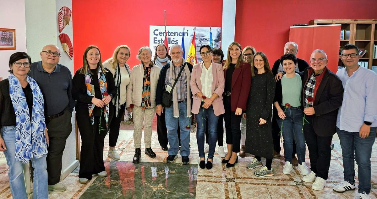 Nati Fajardo y su equipo tras el nombramiento como secretaria general.