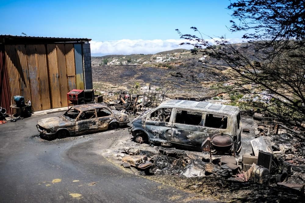 Incendio en Gran Canaria | Zonas afectadas en las medianías de Gáldar y en Artenara