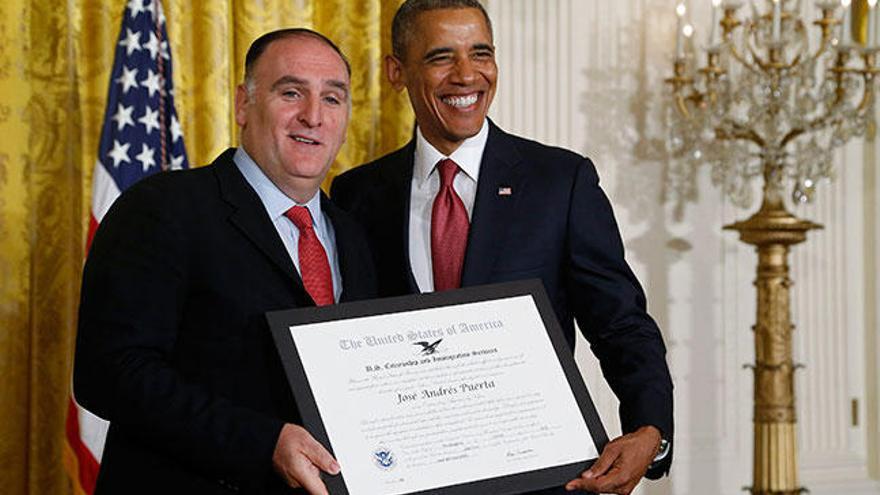 José Andrés con Obama. | Reuters