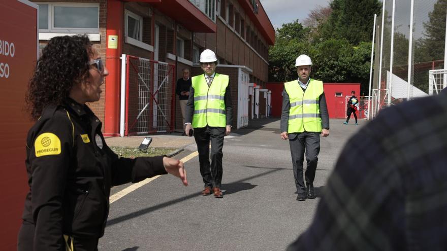 Momento en el que se iniciaron las obras para rehabilitar la residencia de Mareo. | Juan Plaza