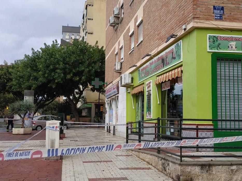 Un rayo daña la fachada de un edificio en Málaga capital