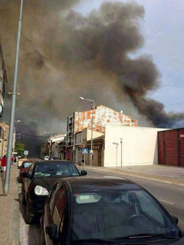 Imágenes del incendio en Alcañiz