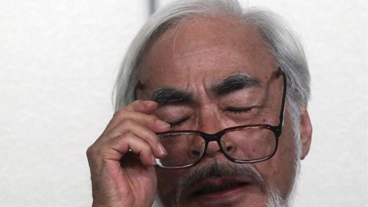 El realizador japonés Miyazaki, esta mañana en Tokio.
