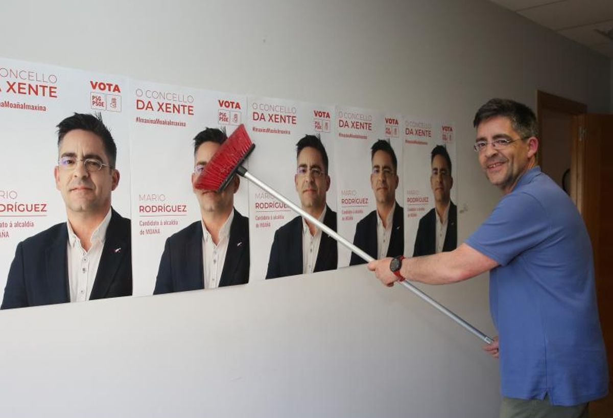 La candidatura de Esquerda Unida en Cangas.   | // S.Á.