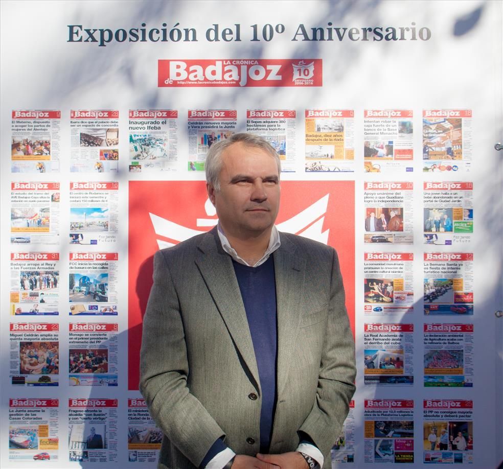 Exposición de portada del X aniversario de La Crónica de Badajoz
