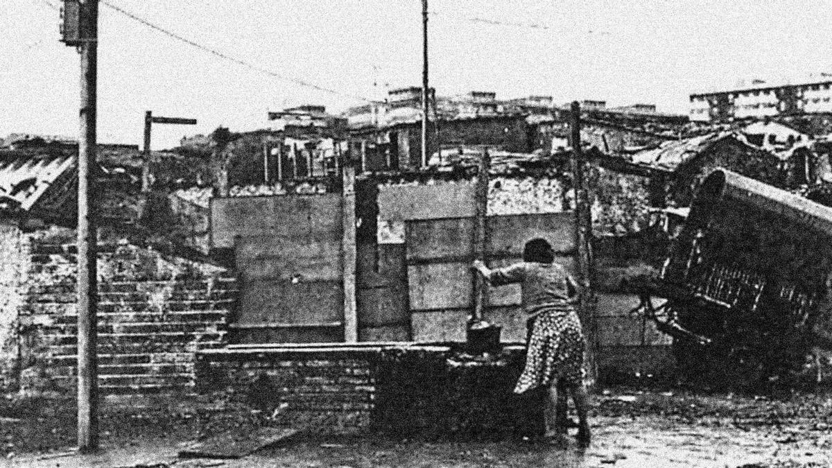 Las Graveras del Área 37 o zona de chabolas del barrio La Paz, 1980