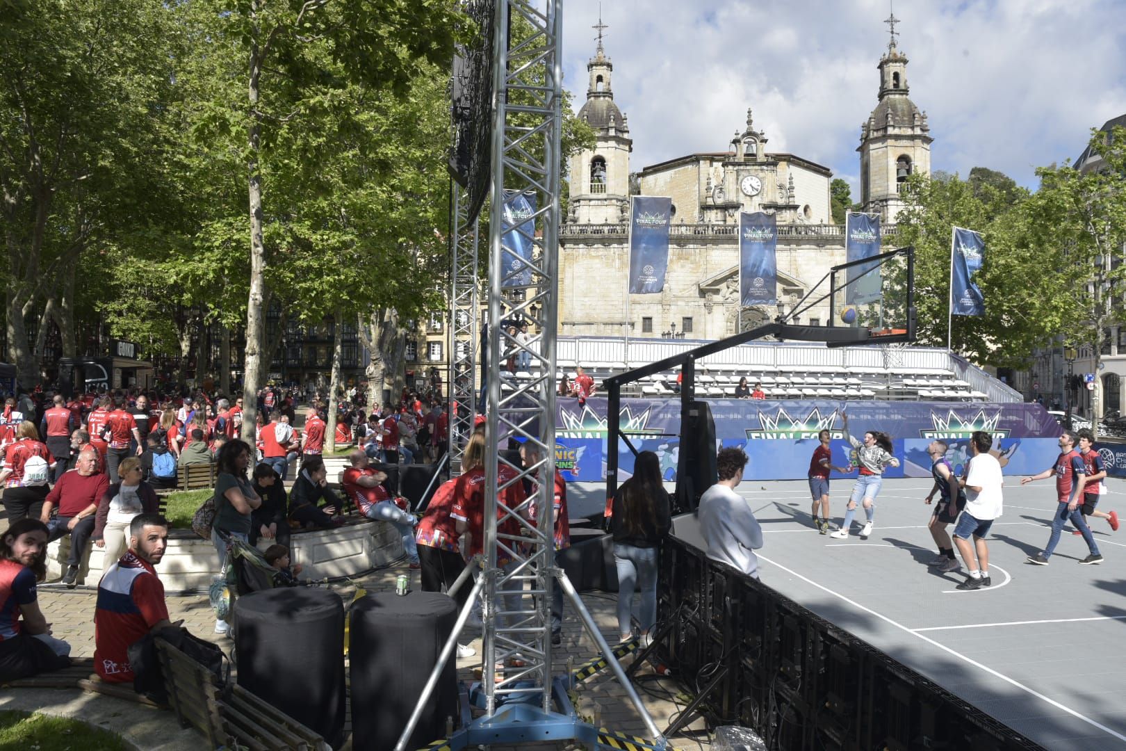 La festa prèvia al partit entre el Baxi i el Ludwigsburg