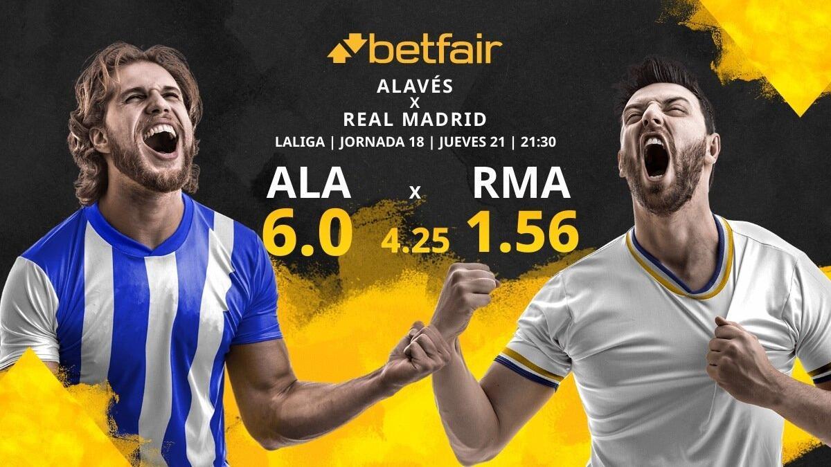 Deportivo Alavés vs. Real Madrid CF: horario, TV, estadísticas, clasificación y pronósticos