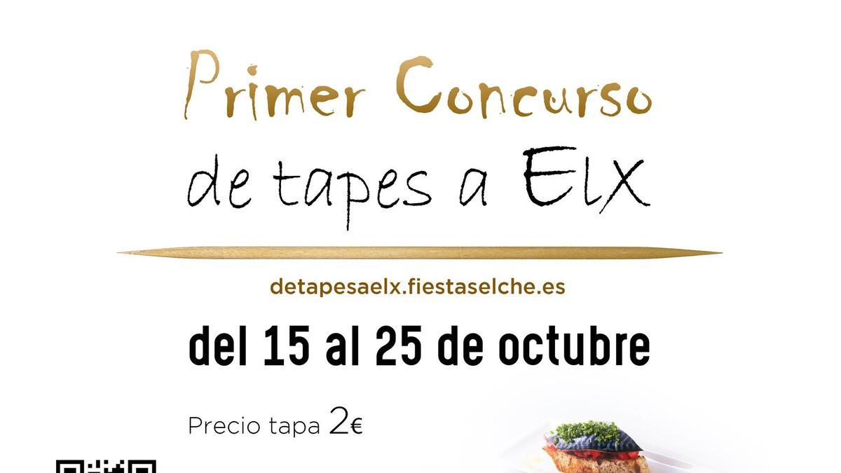 Cartel del concurso de Tapes a Elx, que tendrá lugar del 15 al 25 de octubre